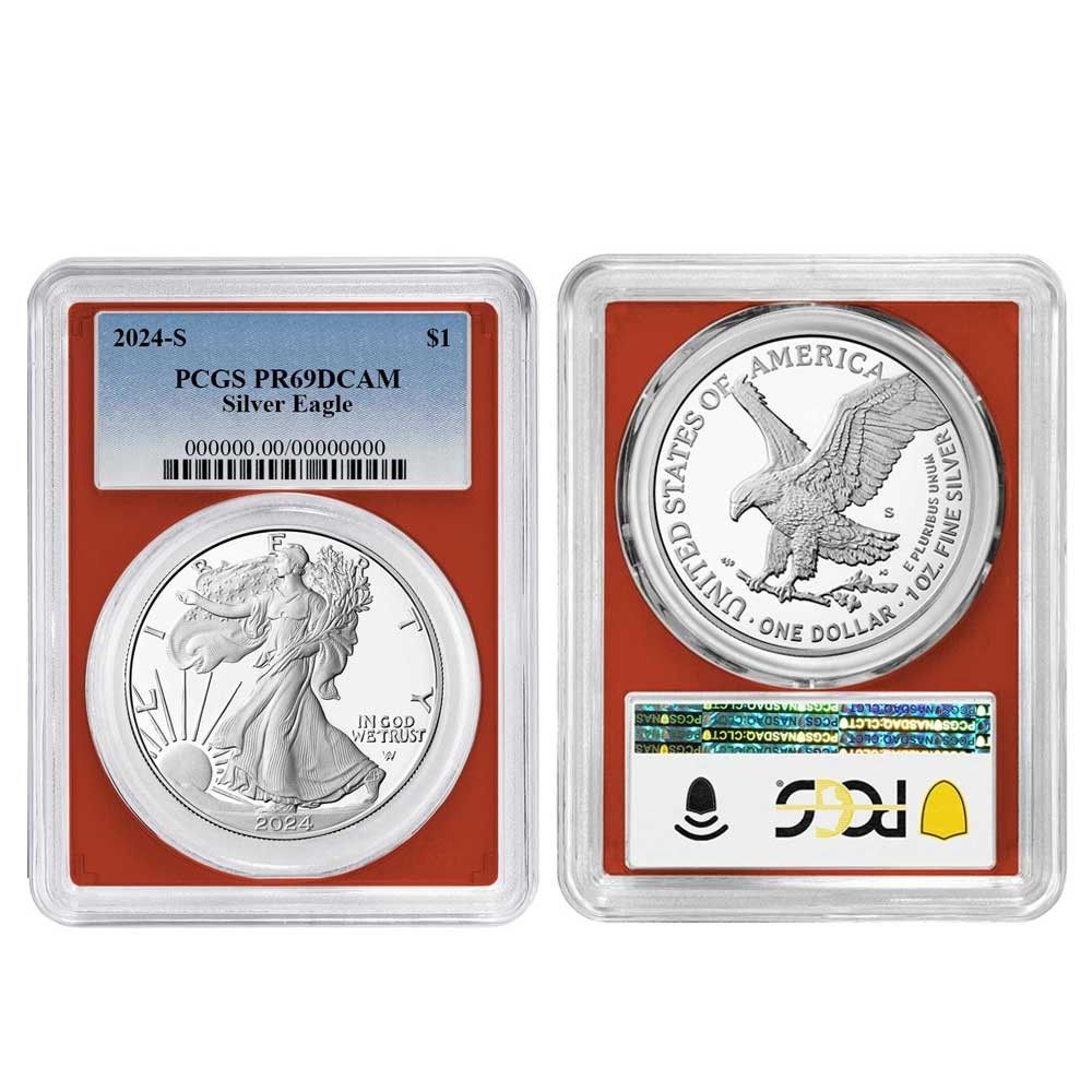 2025 S プルーフ 1 アメリカン シルバー イーグル セット PCGS ブルーラベル レッド