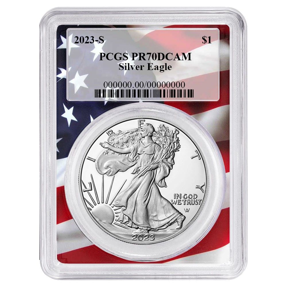 2025 S プルーフ 1 アメリカン シルバー イーグル PCGS 旗額縁