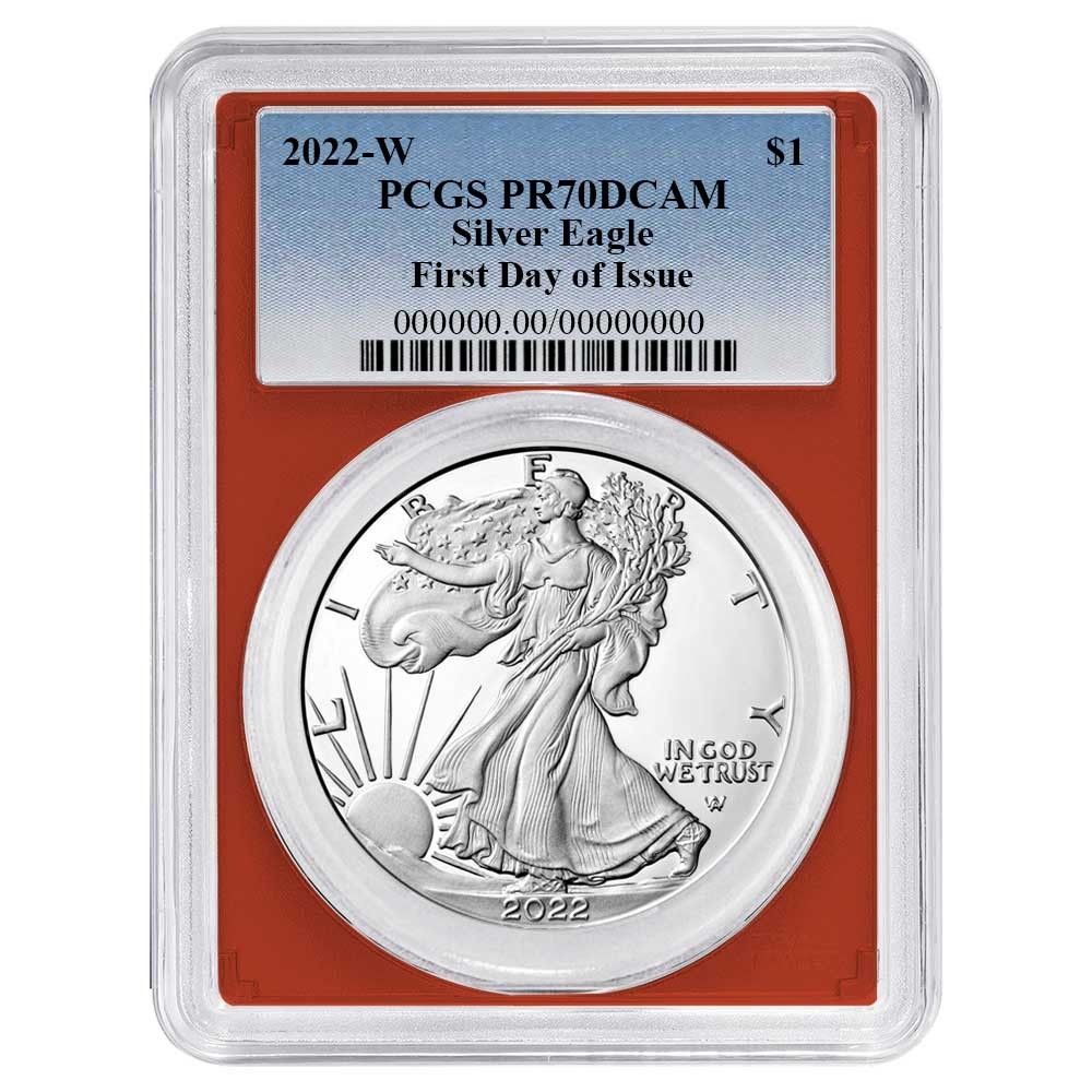 2025 W プルーフ 1 アメリカン シルバー イーグル セット PCGS FDOI ブルーラベル レッド