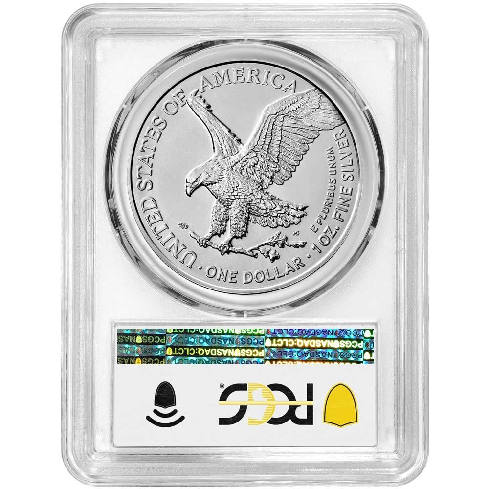 1ドル アメリカン シルバー イーグル PCGS MS 70 FDOI トランプ第45代大統領 ホワイトフレーム