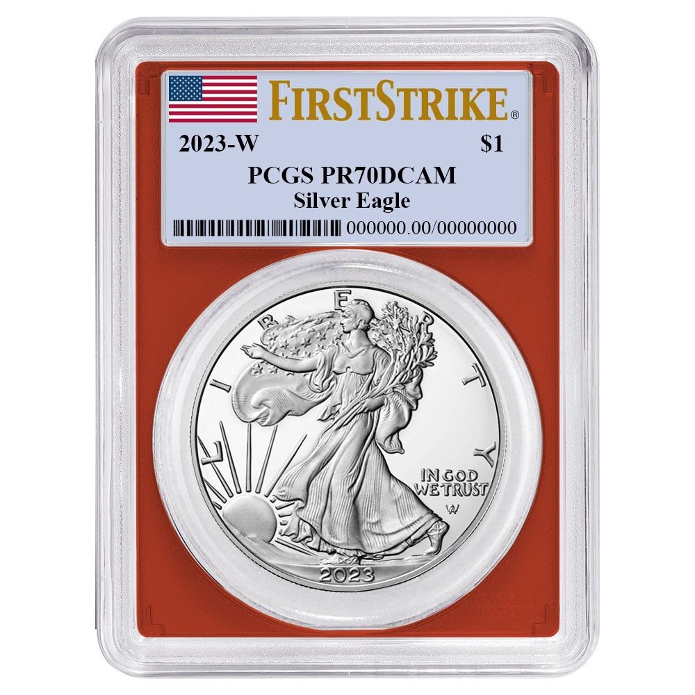 2023-W プルーフ 1ドル アメリカン シルバー イーグル PCGS PR70DCAM