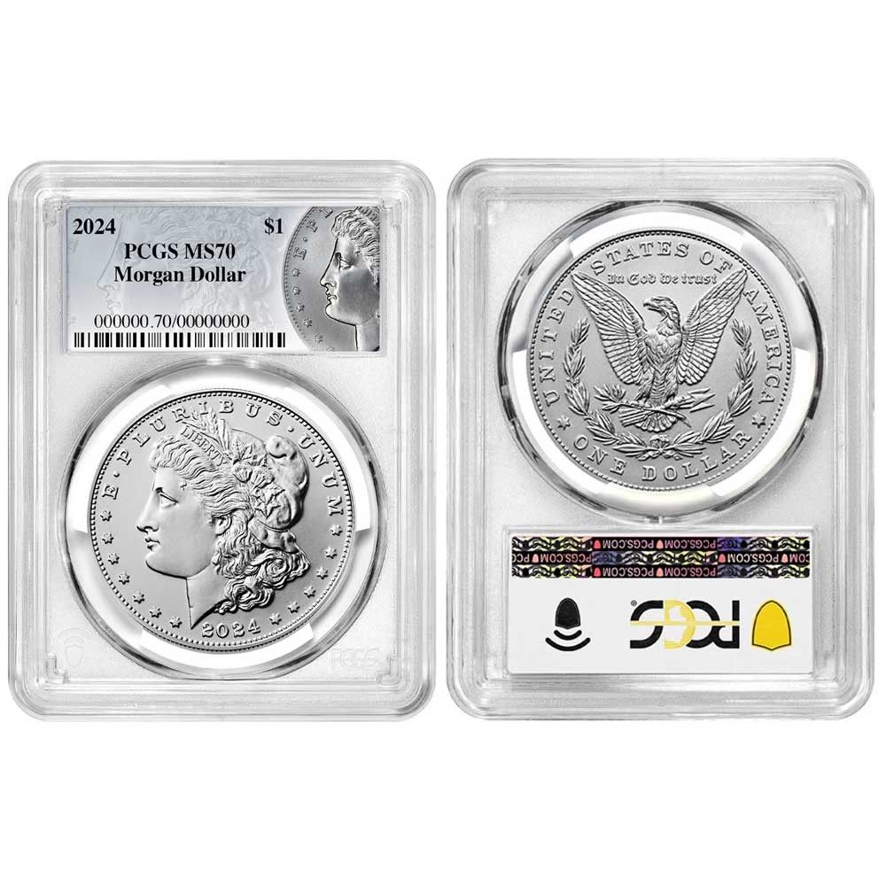 1ドル モルガン＆ピース シルバー セット PCGS MS 70 モルガン ピース