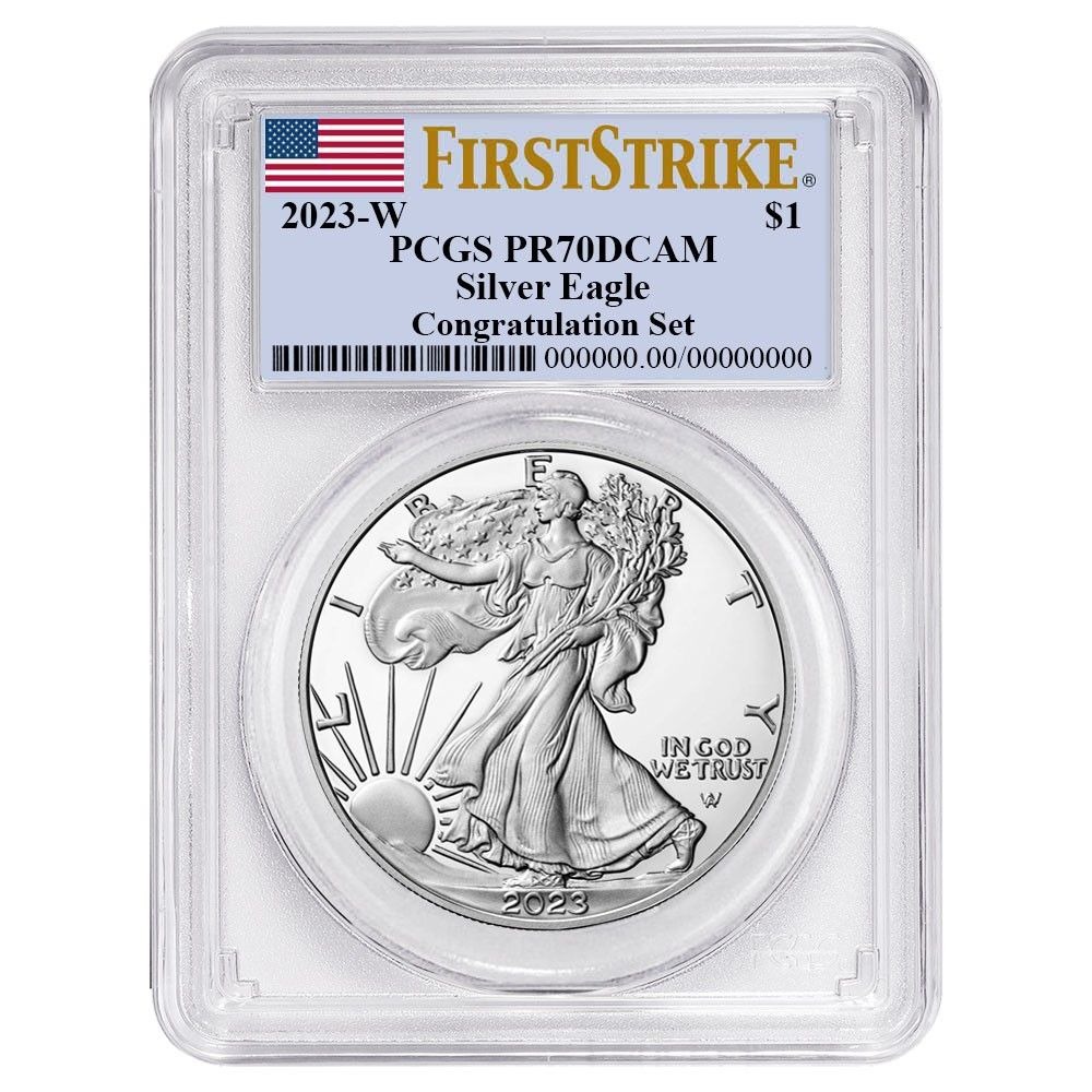 2025-W プルーフ 1 アメリカン シルバー イーグル コングラチュレーション セット PCGS FS フラッグ
