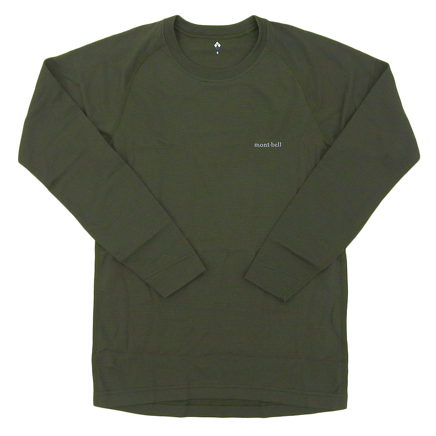 モンベル アンダーウエア メンズ ジオライン M W ラウンドネックシャツ 1107704 ダークグリーン DGN S