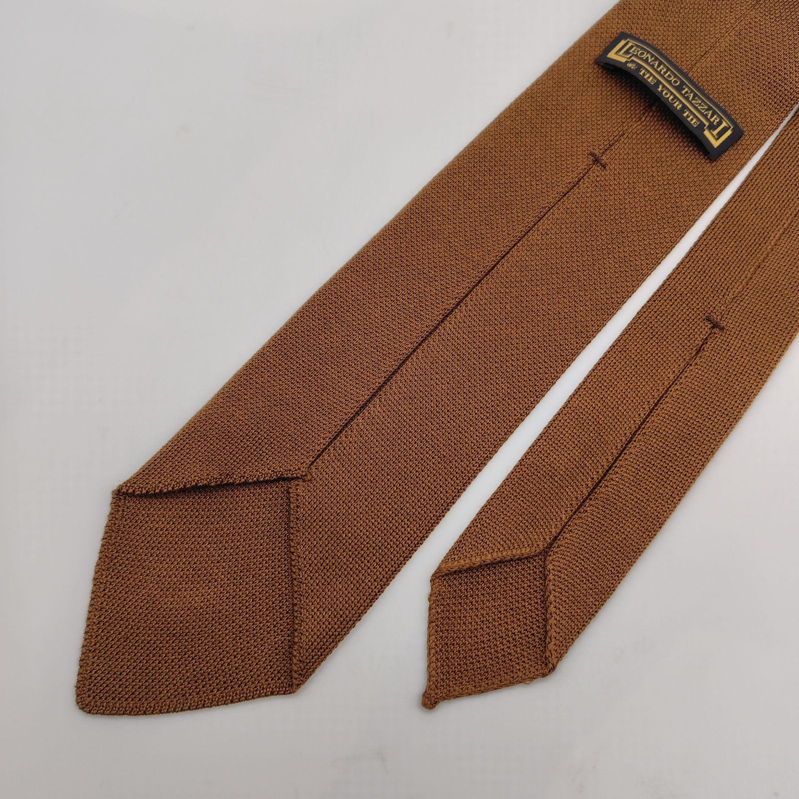 TIE YOUR TIE ブラウン　ニットタイ 新品、未使用】TIE YOUR TIE Leonardo Tazzari（レオナルドタッツア