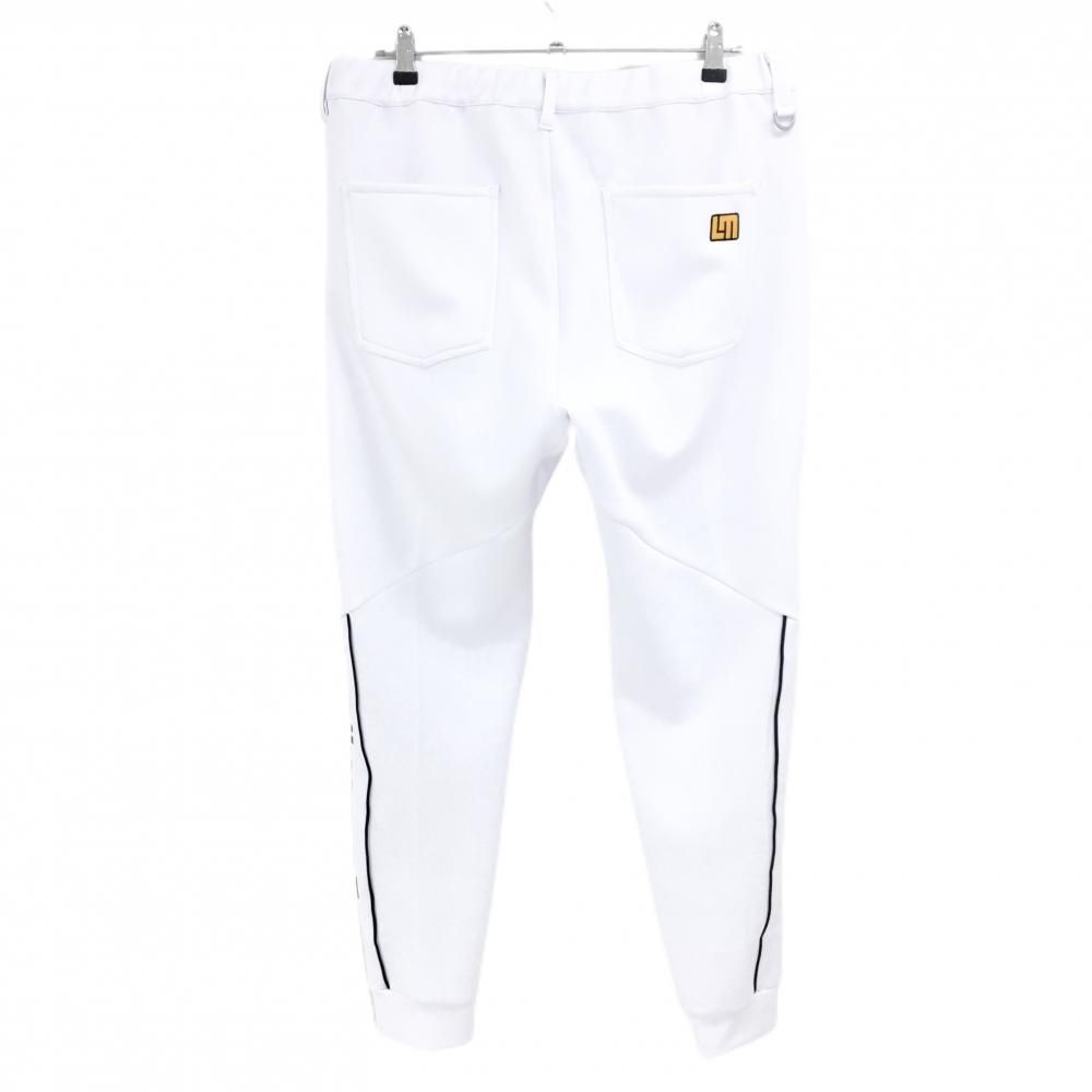 超美品】ラウドマウス ジョガーパンツ 白×黒 ロゴプリント ウエスト