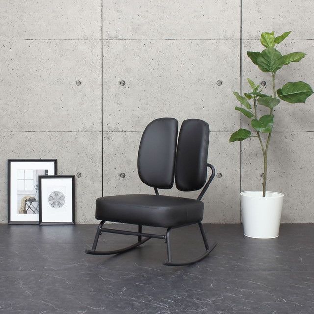 クロシオ セポラ ロッキングチェア 幅49 奥行66 5 高さ73 座面高31 cm 背もたれセパレートタイプ 合成皮革