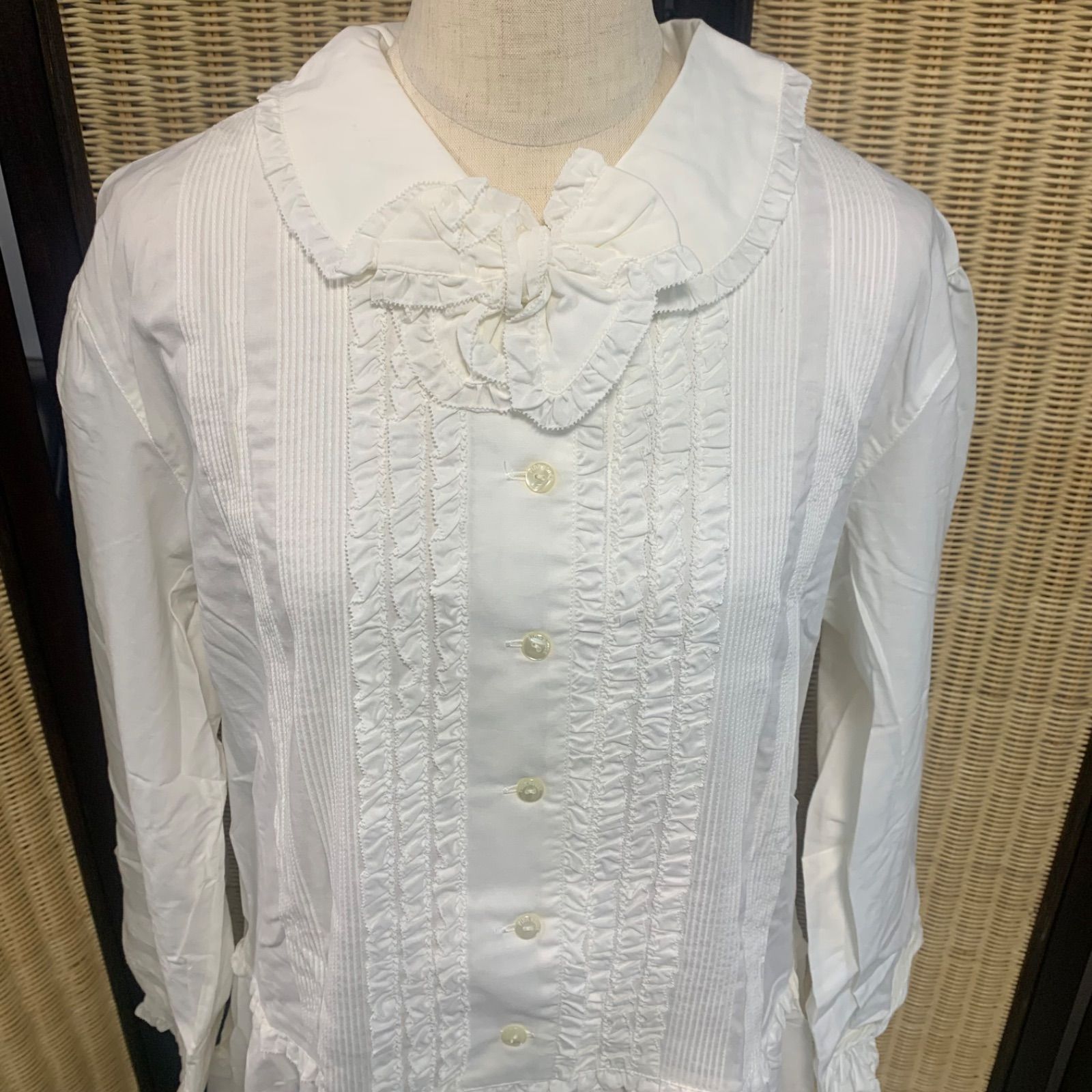 PINKHOUSE ピンクハウス フリル 良い ワンピース 古着 白 ピンクハウス