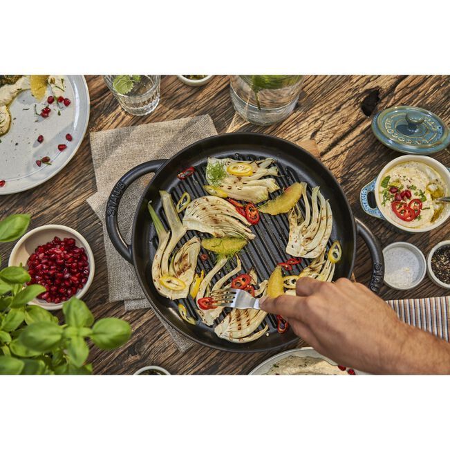 ストウブ ピュアグリル 26 cm ラウンド ブラック