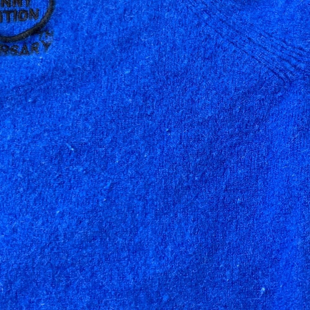 マスターバニー 裏地付き ロゴ ニット セーター ブルー 青 1サイズ M