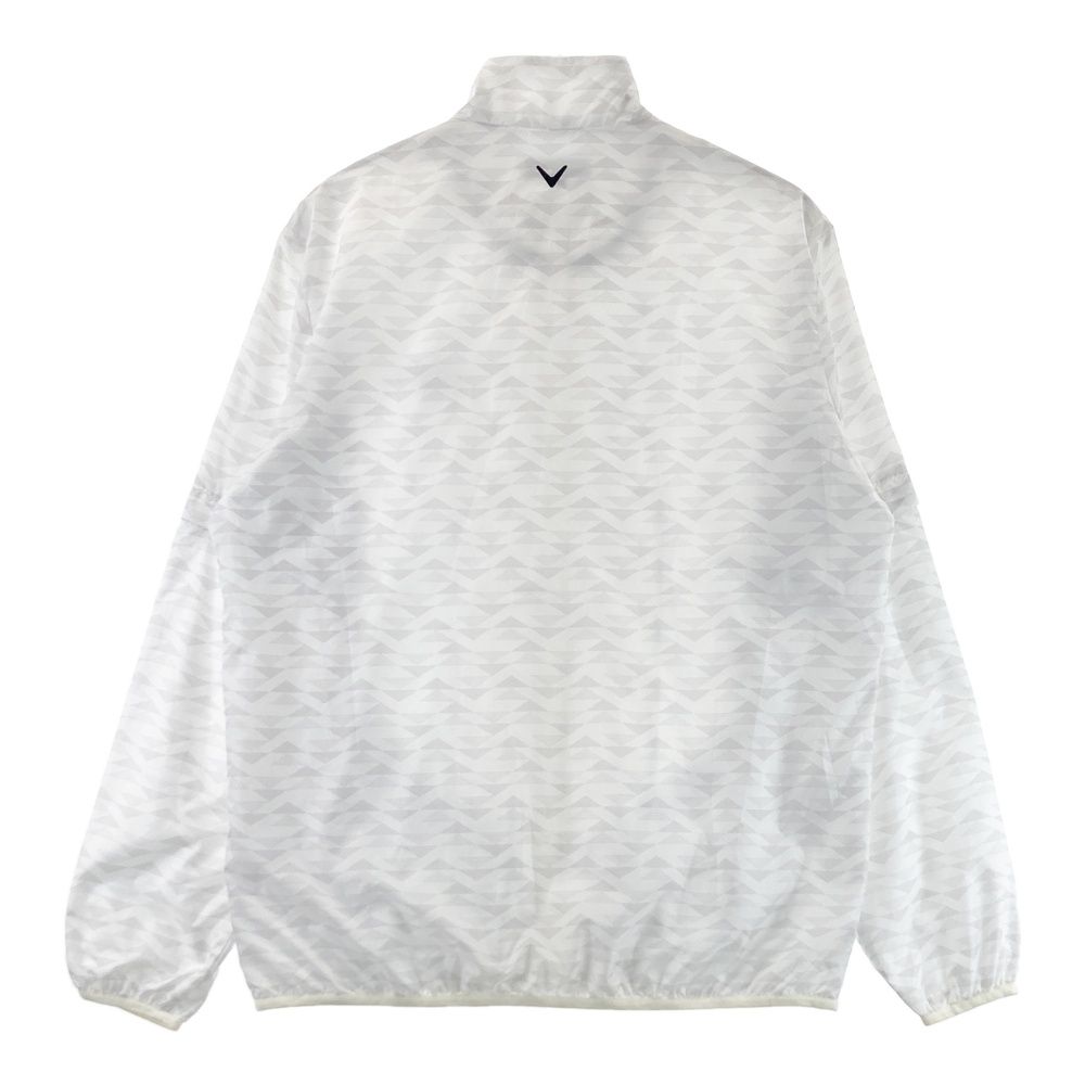 サイズ LL キャロウェイ 2 WAY 裏メッシュ ジップジャケット 総柄 ホワイト系 ゴルフウェア メンズ ストスト