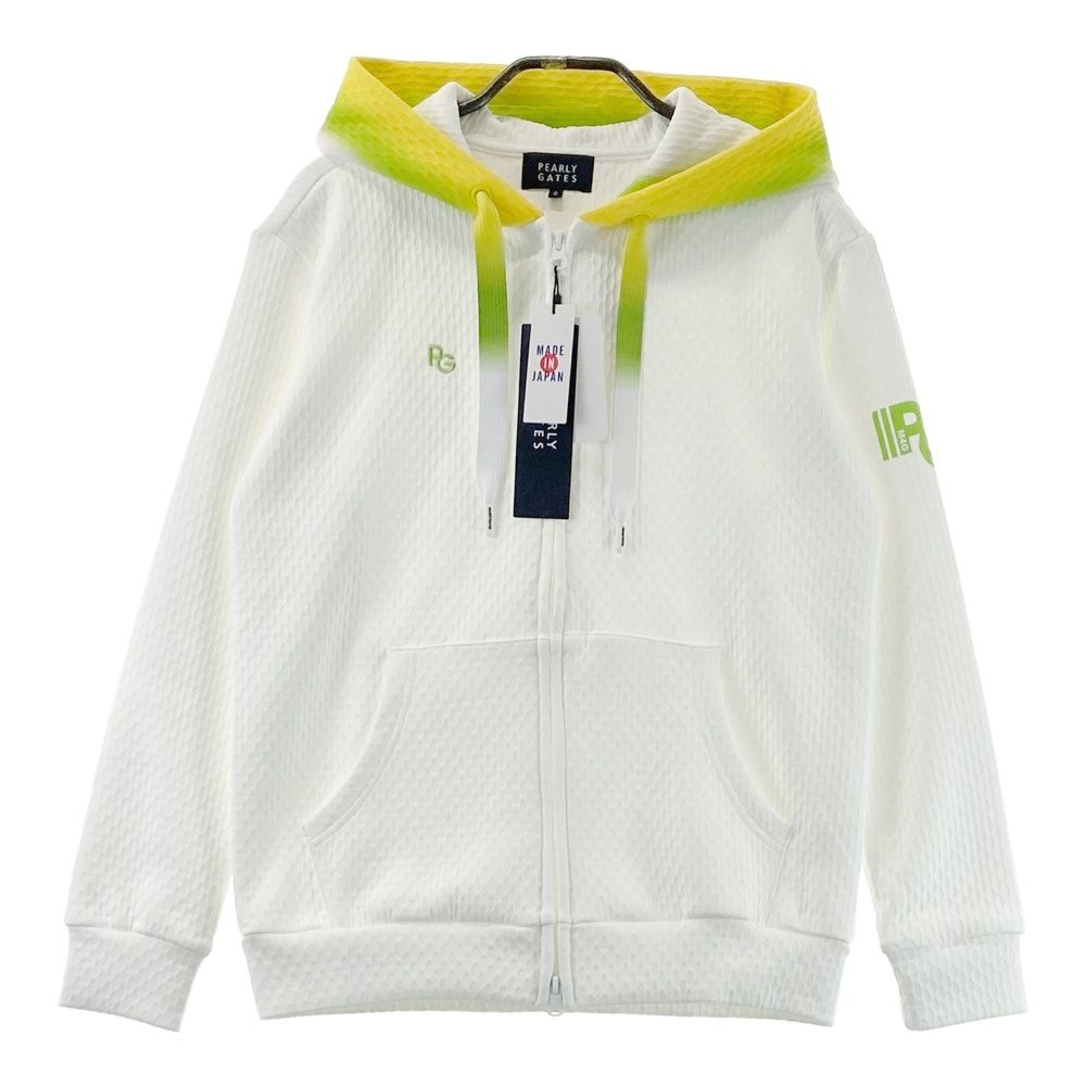 サイズ 0 PEARLY GATES パーリーゲイツ ジップパーカー グラデーション ホワイト系 ゴルフウェア レディース ストスト