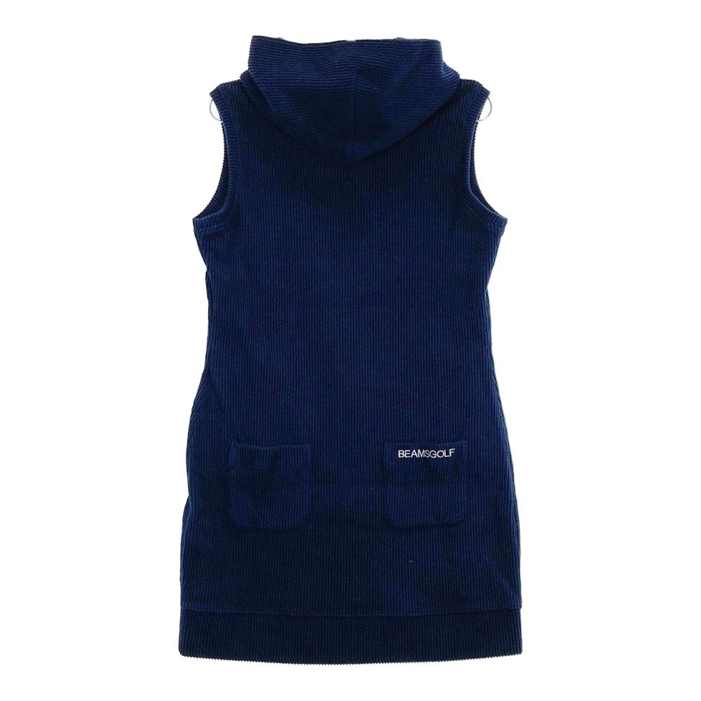 Beams Golf ノースリーブパーカー　ネイビー サイズ：L BEAMS GOLF ビームスゴルフ フード付 ノースリーブ