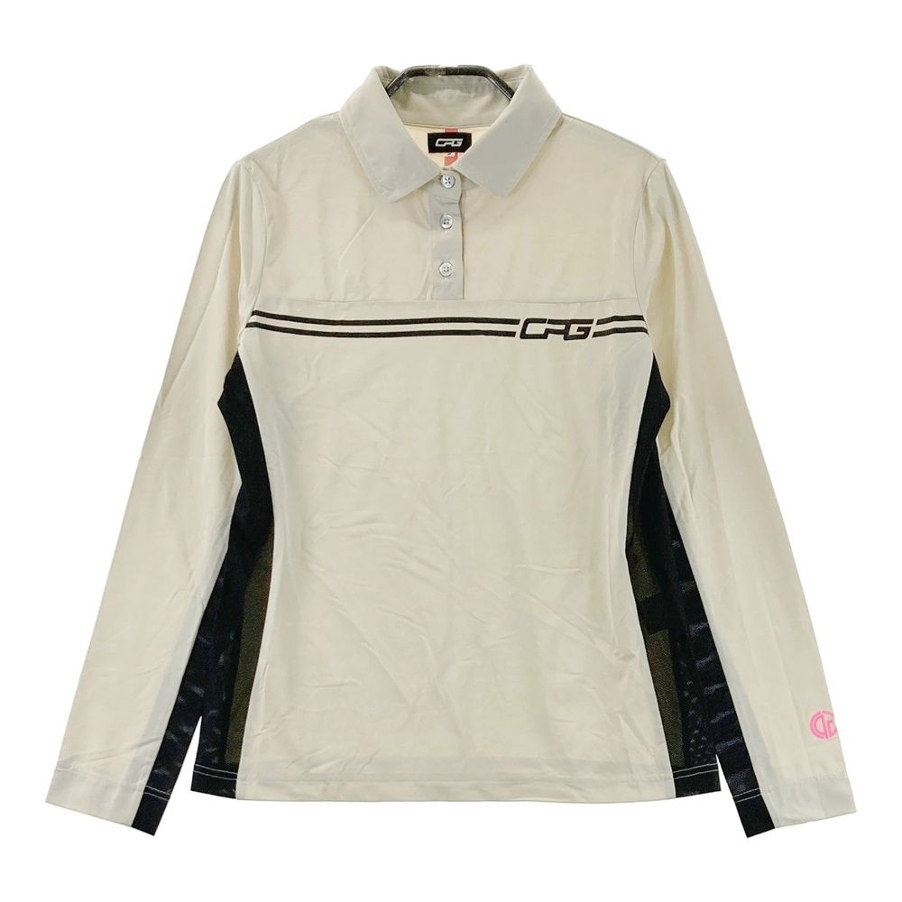 サイズ：2 CPG GOLF シーピージーゴルフ 長袖ポロシャツ ベージュ系