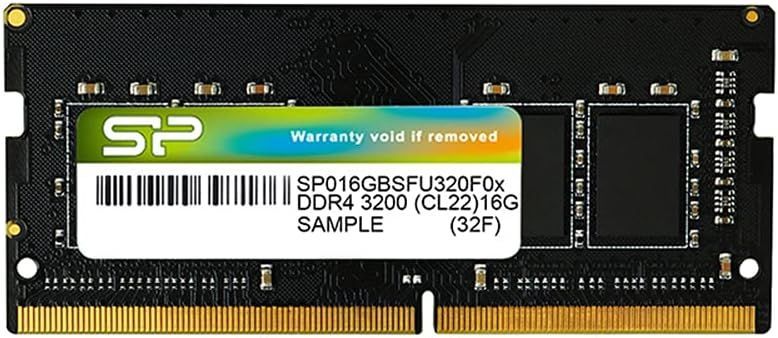 シリコンパワー ノートPC用メモリ DDR 4-3200 PC 4-25600 16 GB× 260 Pin 1.2 V CL 22