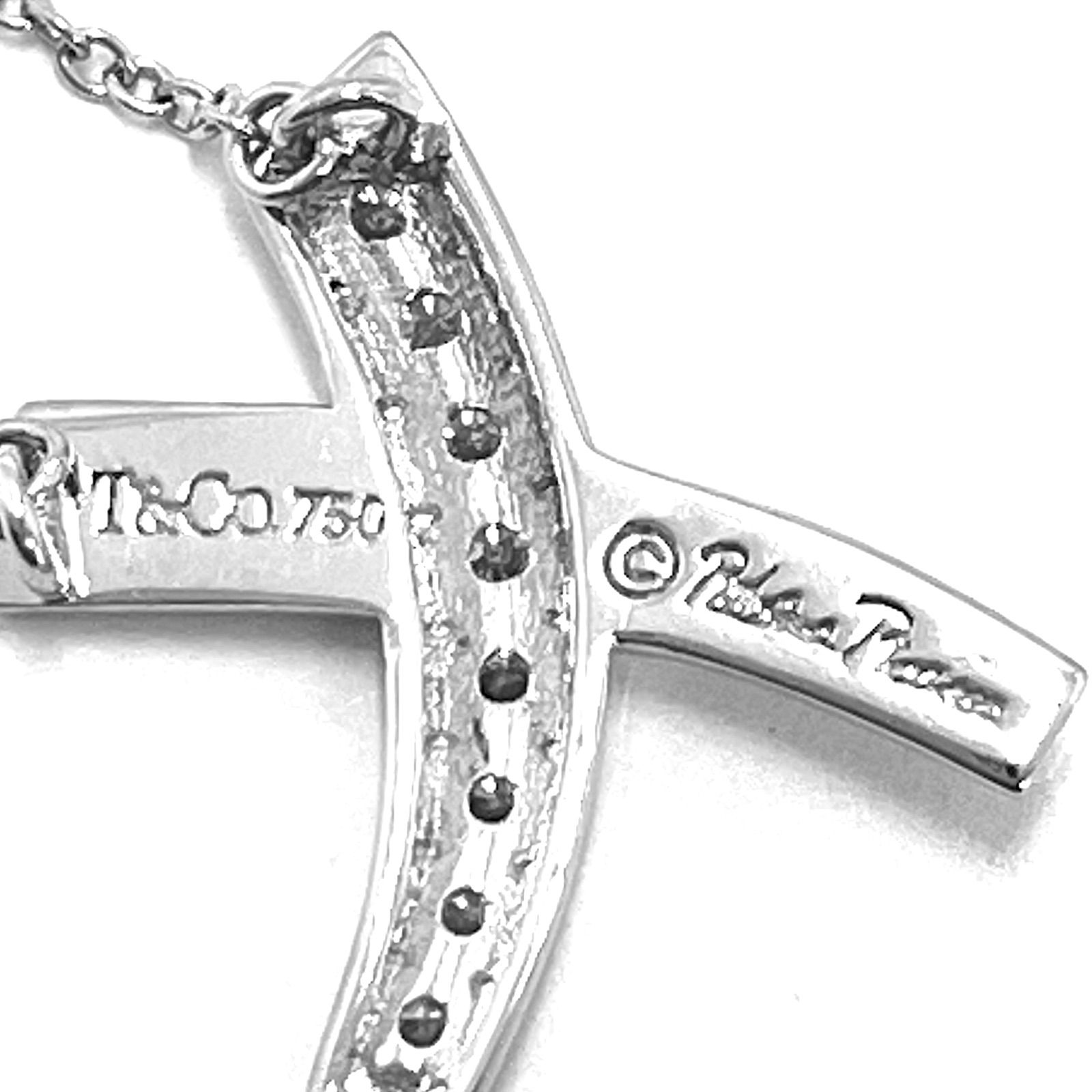 TIFFANY&Co. / ティファニー キス ダイヤネックレス 750WG - メルカリ