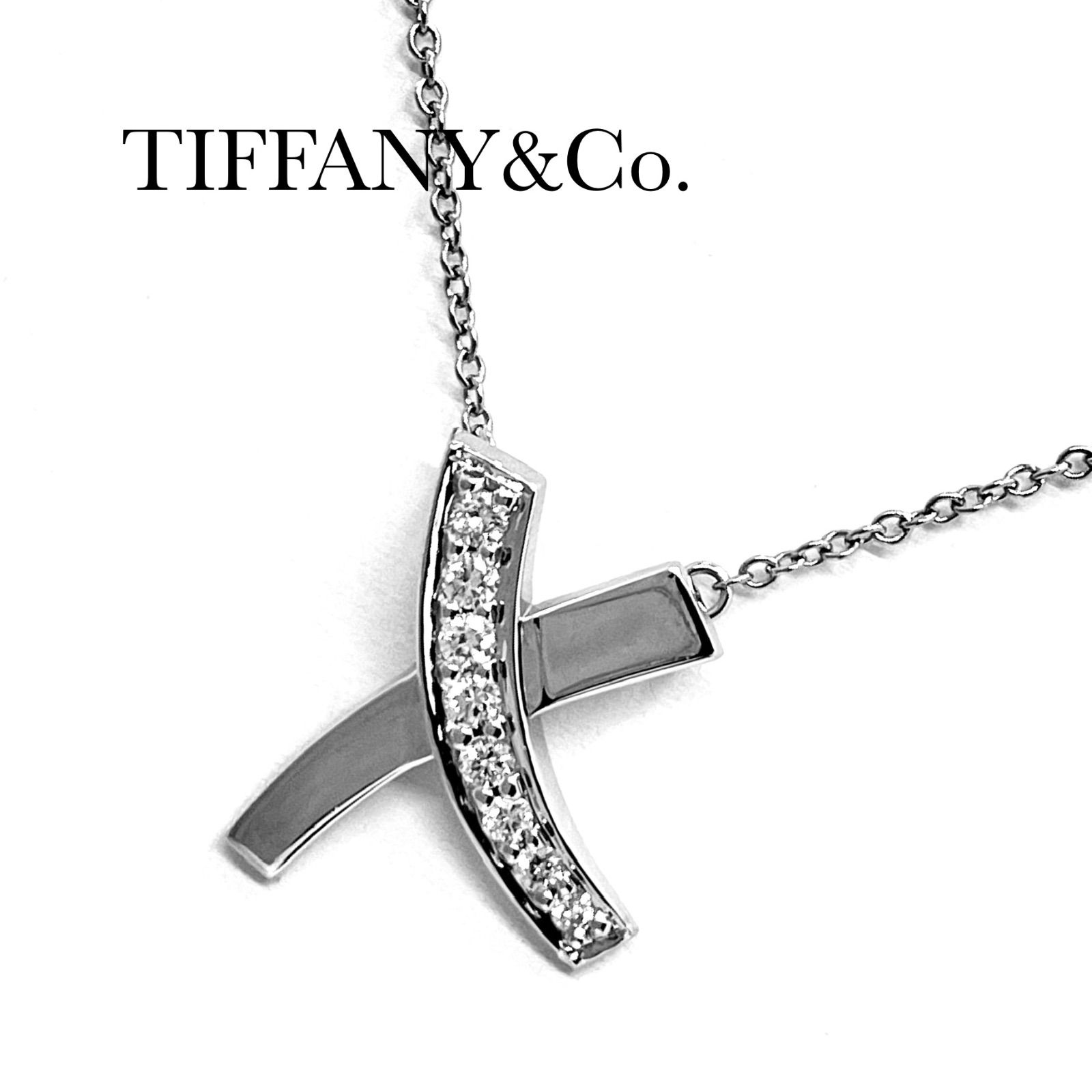 TIFFANY&Co. / ティファニー キス ダイヤネックレス 750WG - メルカリ