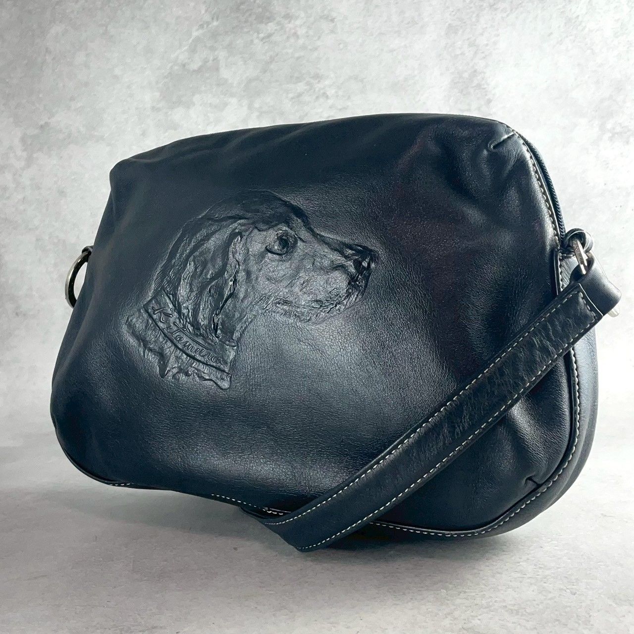 美品✨Kitamura キタムラ ドッグプリントショルダーバッグ 犬柄 
