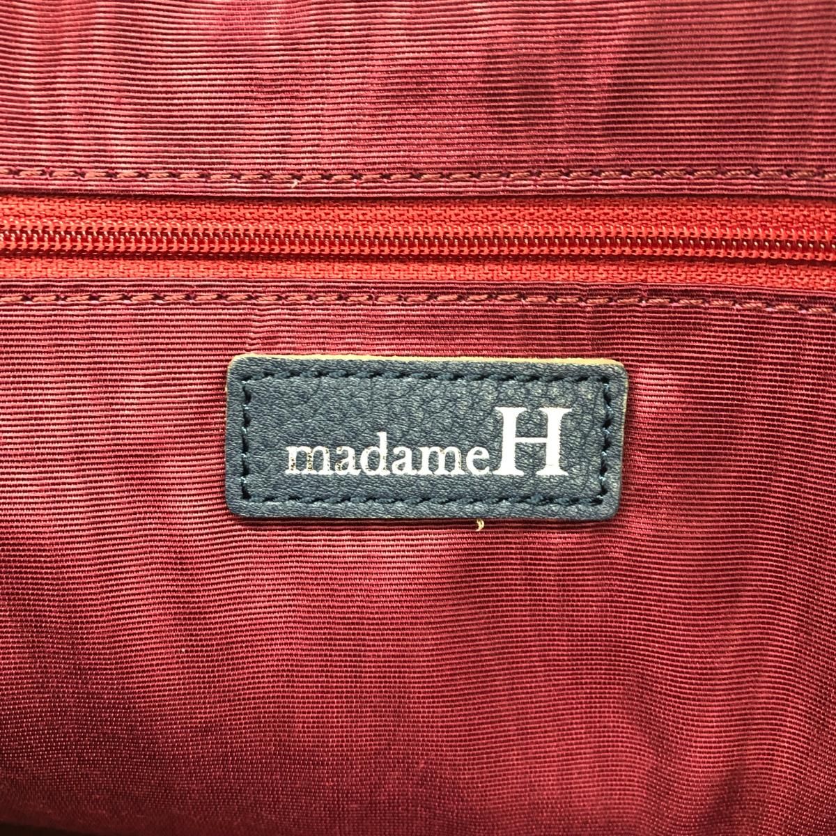 madameH マダムH トートバッグ レザー ネイビー レディース 