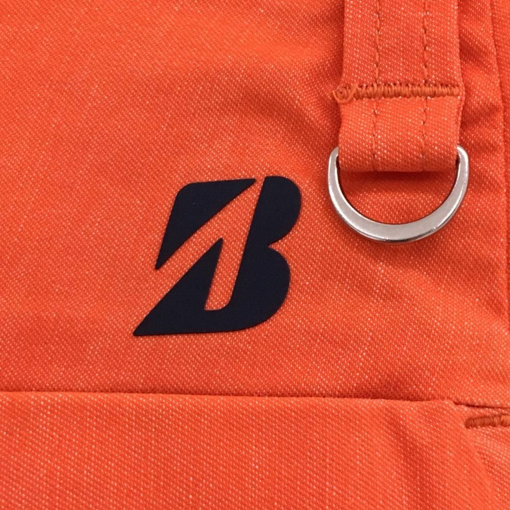 美品】ブリヂストン パンツ オレンジ ストレッチ ロゴ黒 メンズ 85