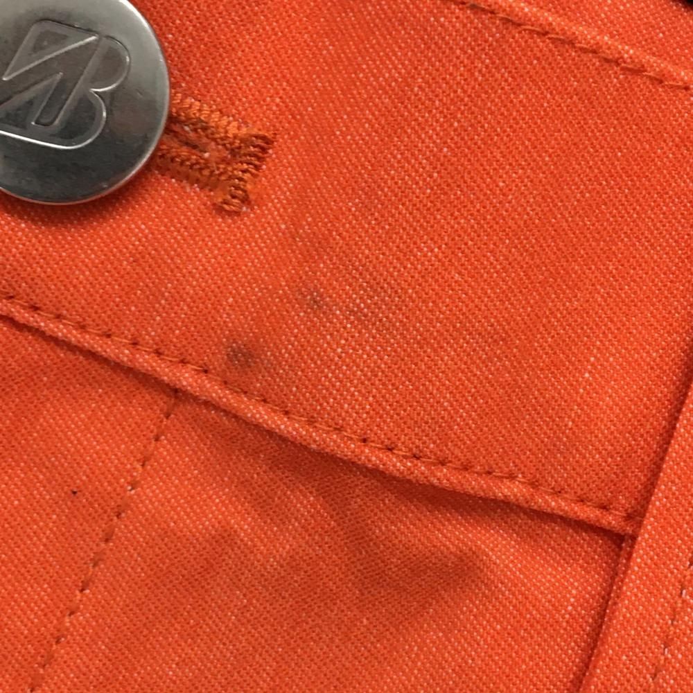 美品】ブリヂストン パンツ オレンジ ストレッチ ロゴ黒 メンズ 85