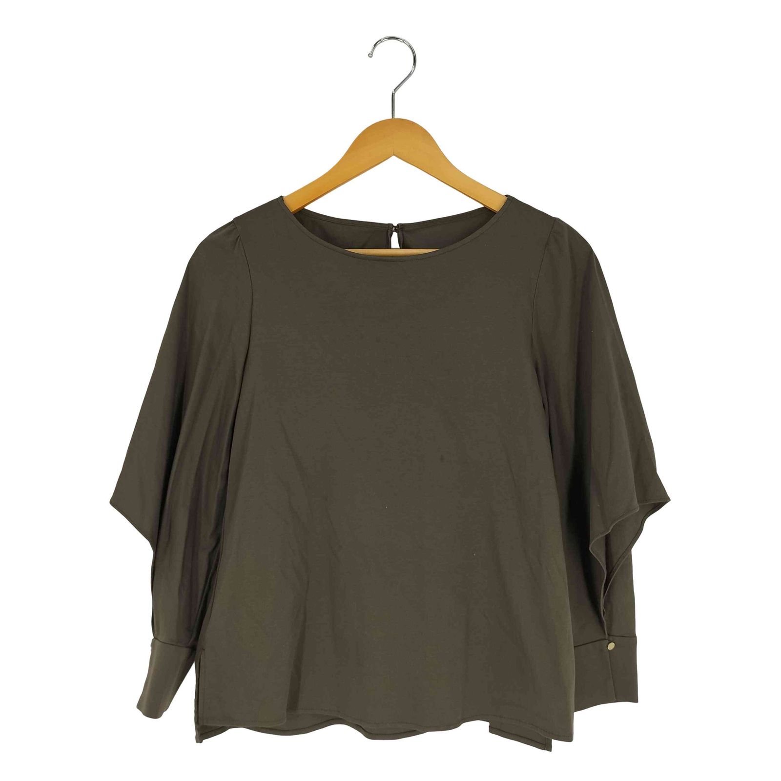 アナイ ANAYI コットンスムースソデスリット プルオーバーカットソー