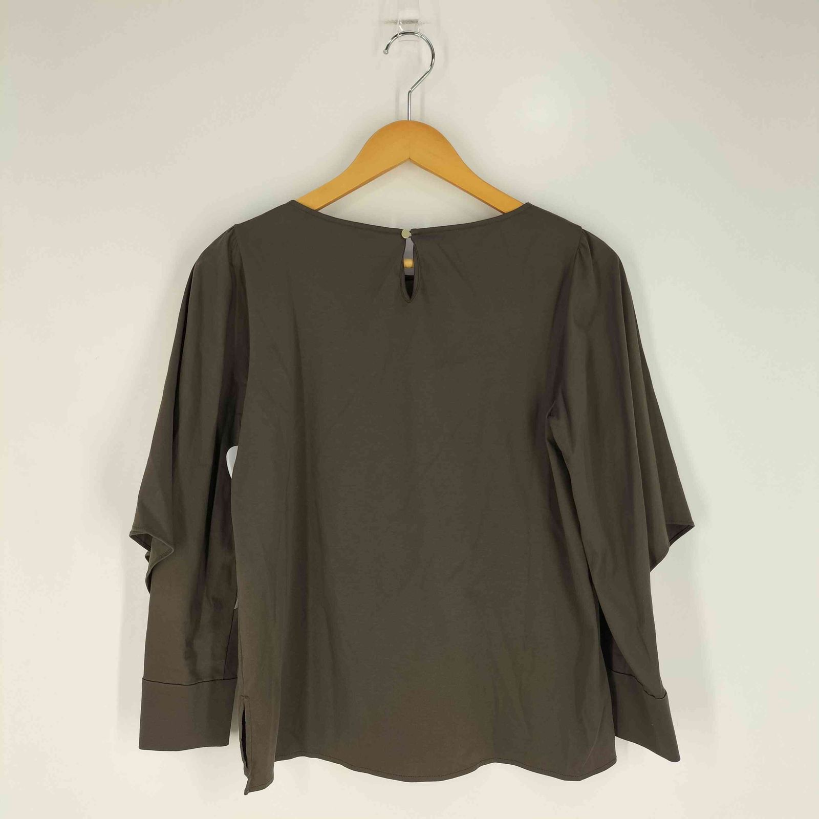 アナイ ANAYI コットンスムースソデスリット プルオーバーカットソー