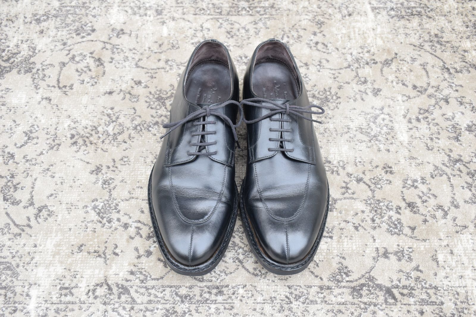 リフト交換済み Jalan Sriwijaya ジャランスリワヤ EDWARD エドワード 98653 Vチップ 外羽根 黒 ブラック UK 7.5 26 cm W 3433