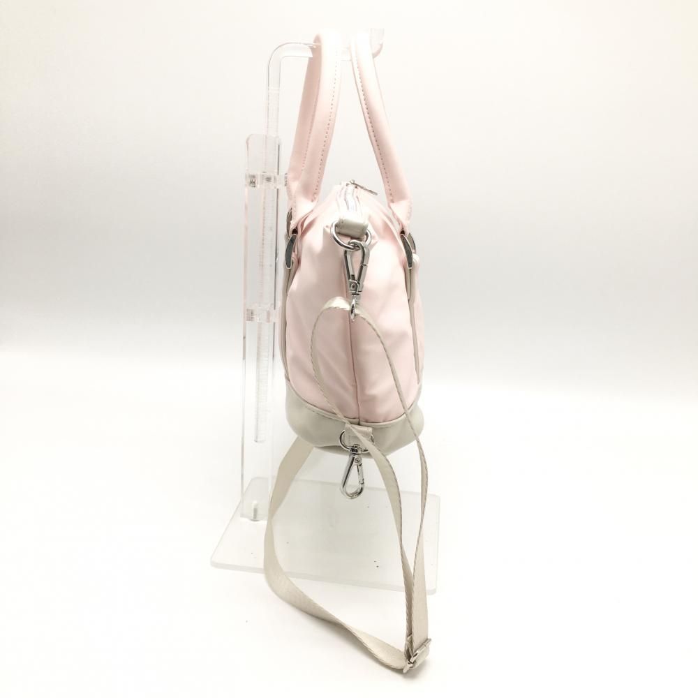 超美品】デサントゴルフ カートバッグ ピンク×ベージュ 内ポケット