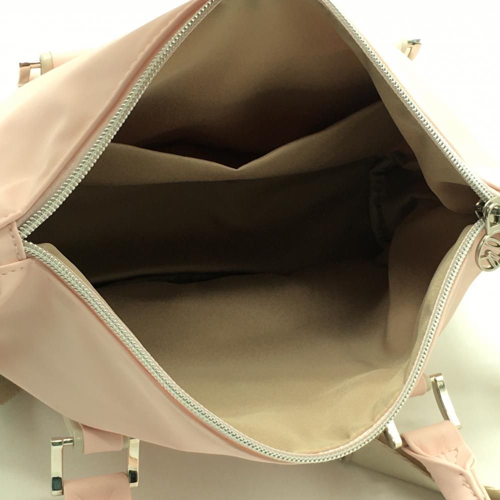 超美品】デサントゴルフ カートバッグ ピンク×ベージュ 内ポケット