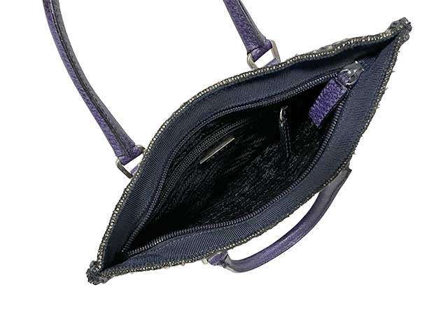 中古】PRADA プラダ バッグ ツイード パープル系 B11262＿s04＿