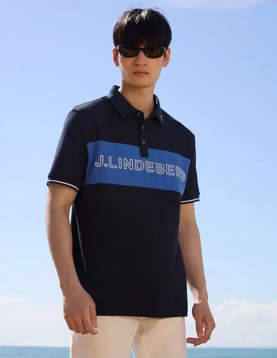 大人気，本物保証 J.LINDEBERG(J.リンドバーグ) メンズ ゴルフ ポロシャツ ネイビー その他