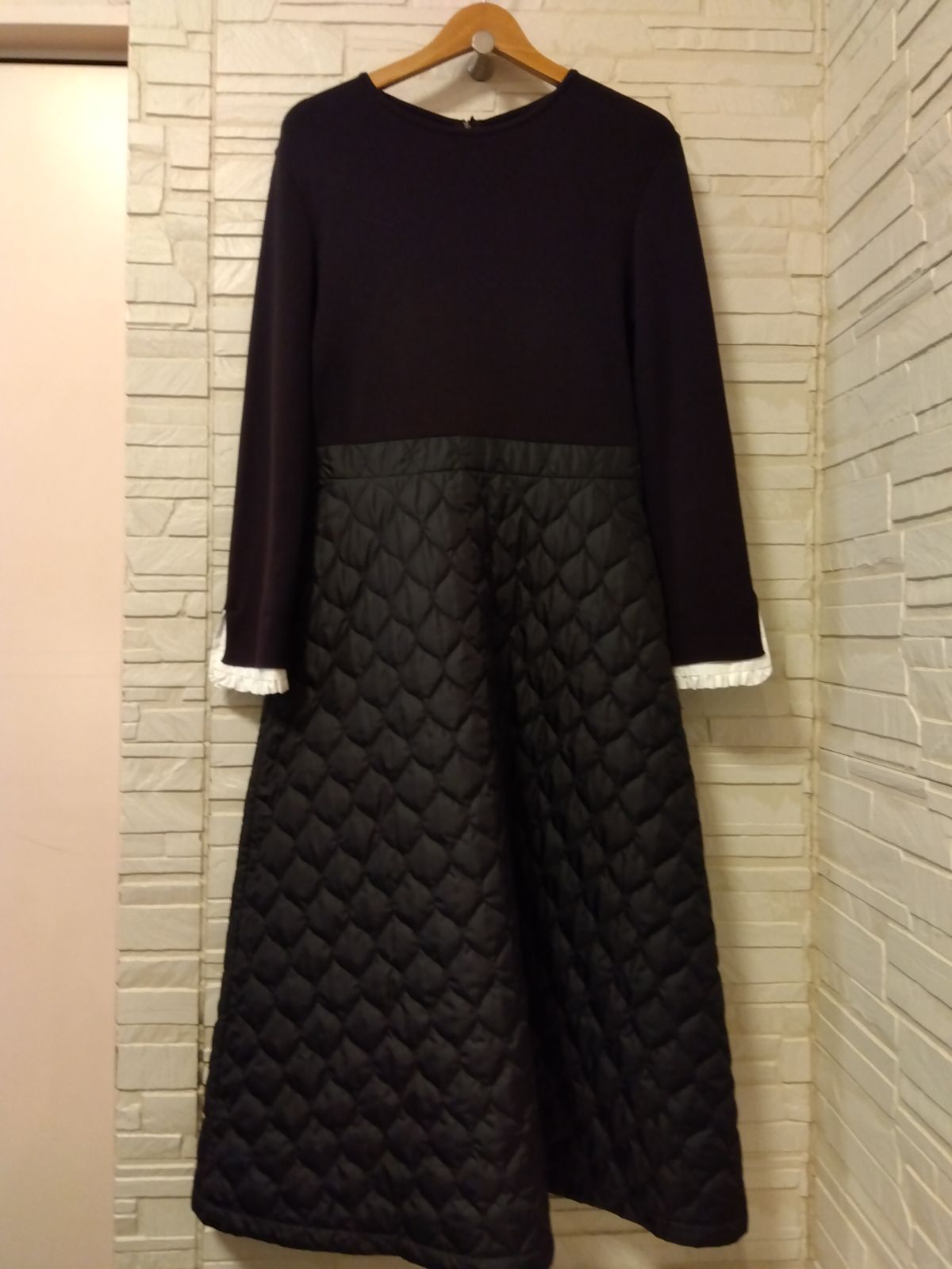 M 13 マーリエルカセット ワンピース 異種素材 製造モデル 袖衿付け外し