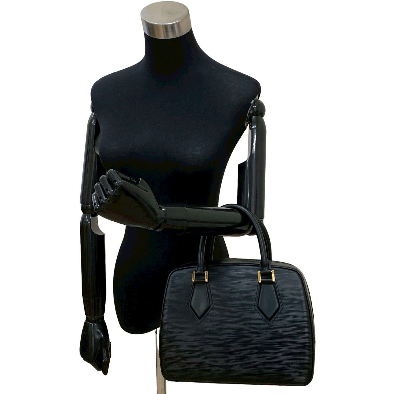 LOUIS VUITTON ルイヴィトン ヴィンテージ ポンヌフ エピ レザー 本革 ハンドバッグ ミニ ボストンバッグ ノワール f 68-9