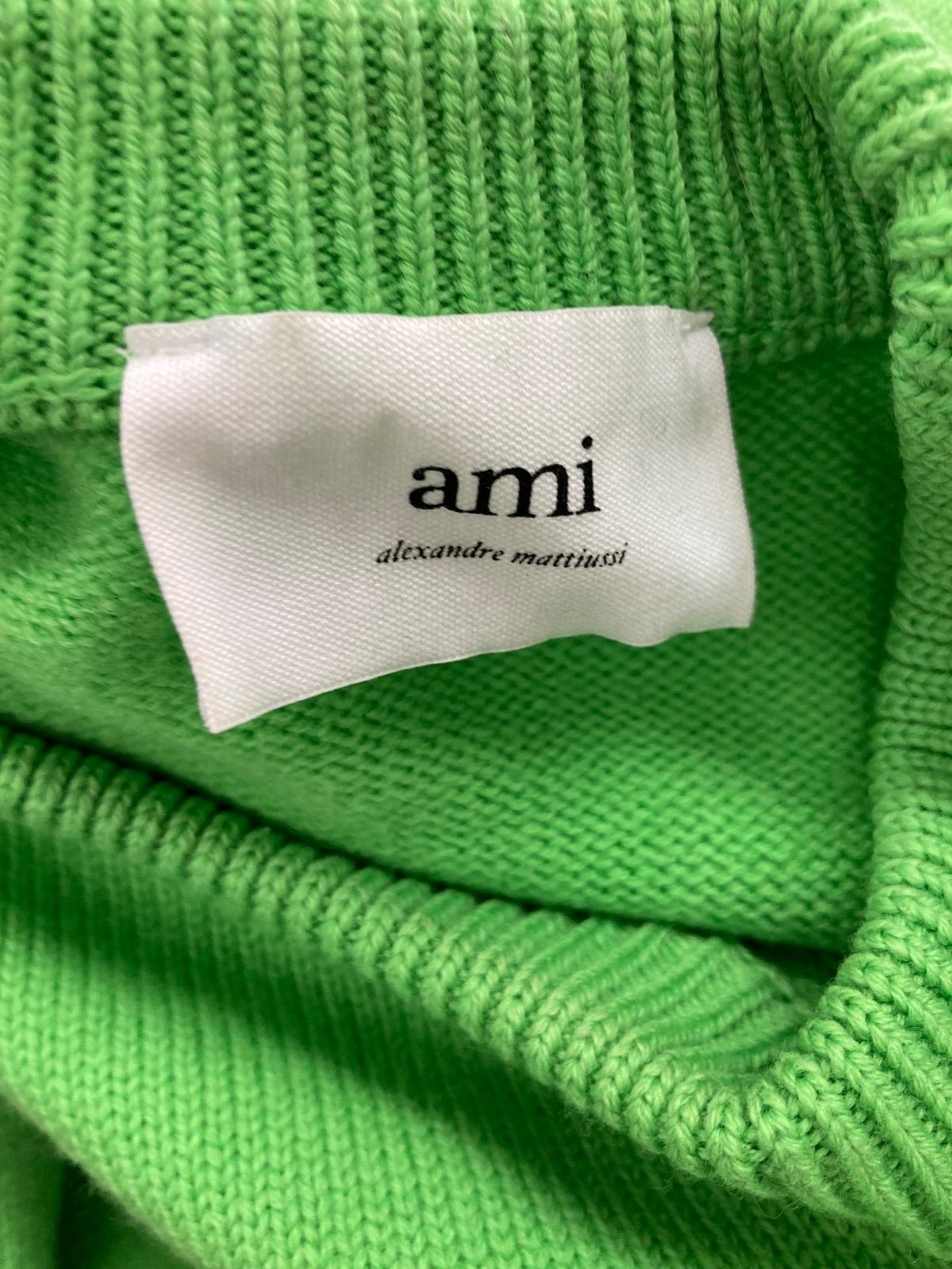 アミパリス　グリーン　ニット　Lサイズ AMI グリーンのニットセーターです 【公式通販】