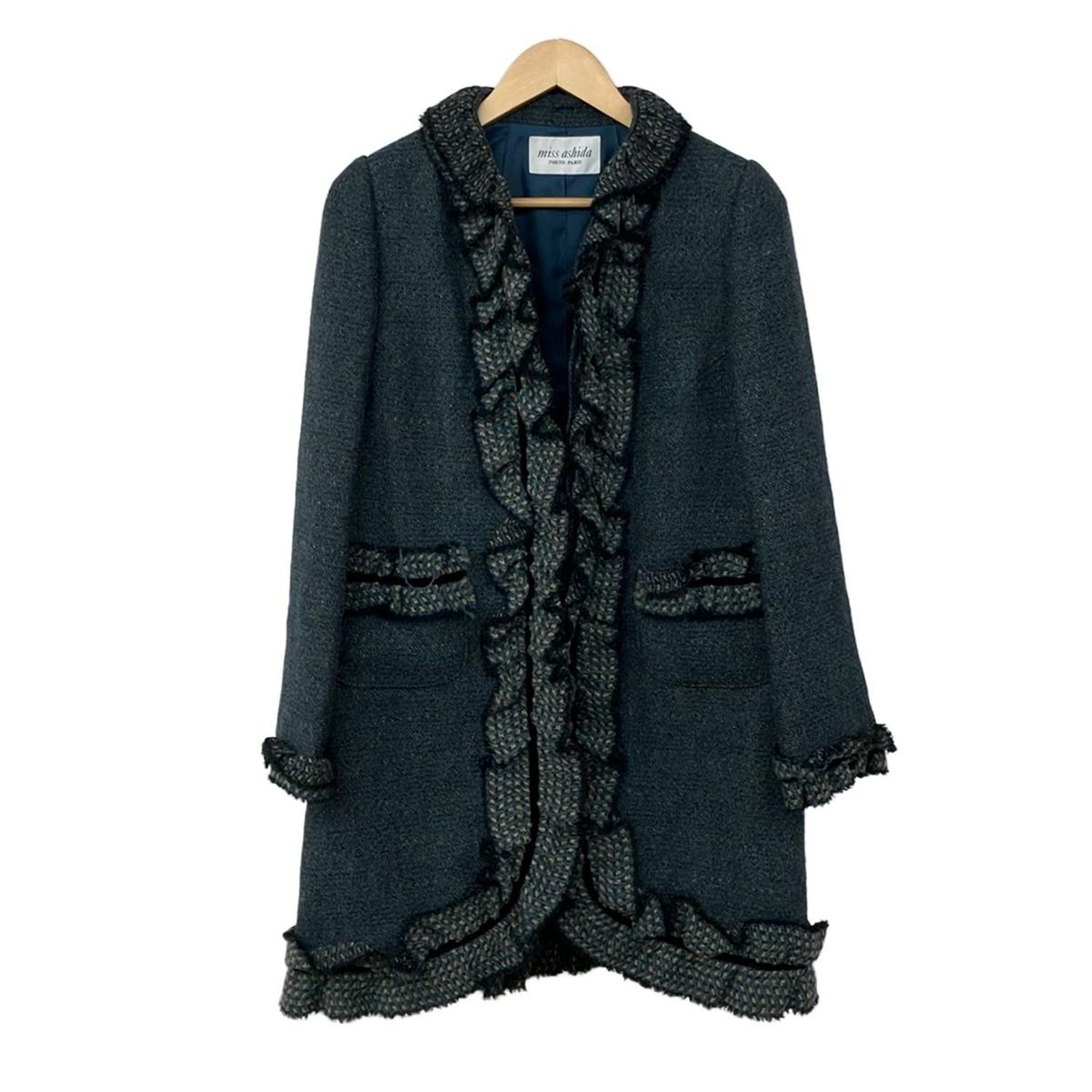 お値下げ☆miss ashidaコート miss ashida(ミスアシダ) コート サイズ7 S レディース - ブルーグレー