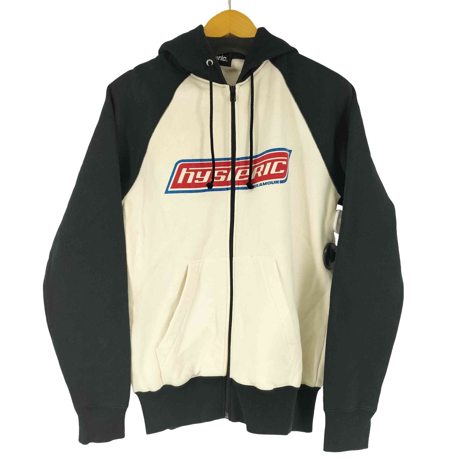 ヒステリック 90 s 両面プリントラグランジップアップパーカー メンズ