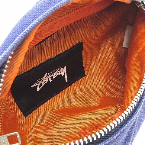 Stussy ボディバッグ ネイビー/オレンジ Stussy ボディバッグ ネイビー/オレンジ