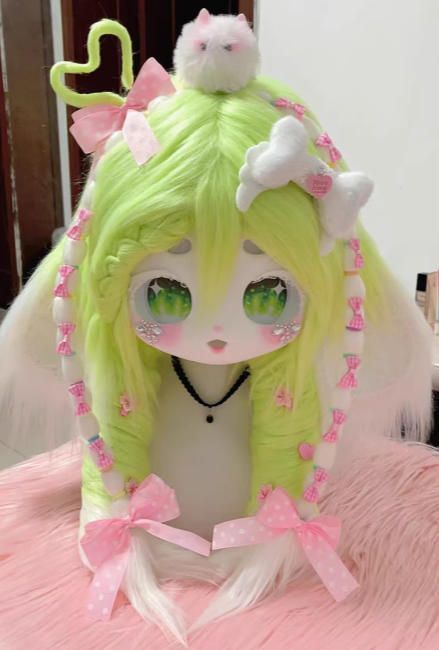 着ぐるみヘッド kigurumi NO 204 うさぎ 緑 ファースーツ 全頭ヘッド ケモノ マスク ぬいぐるみ コスプレ コスチューム