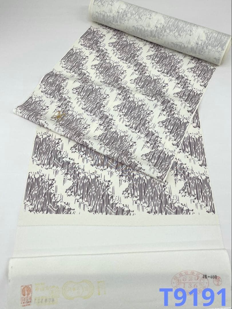 小紋 全体柄 個性的 正絹 反物 T 9191