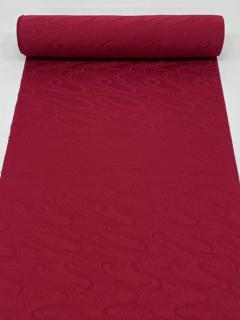 コート地 紋意匠 流水 正絹 反物 T 9187