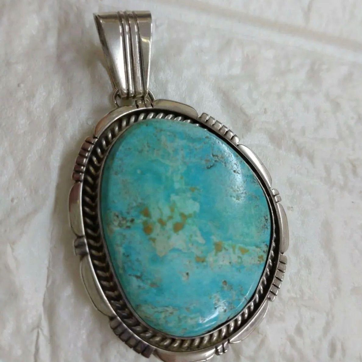 インディアンジュエリー ターコイズ シルバー ペンダントトップ R.B.