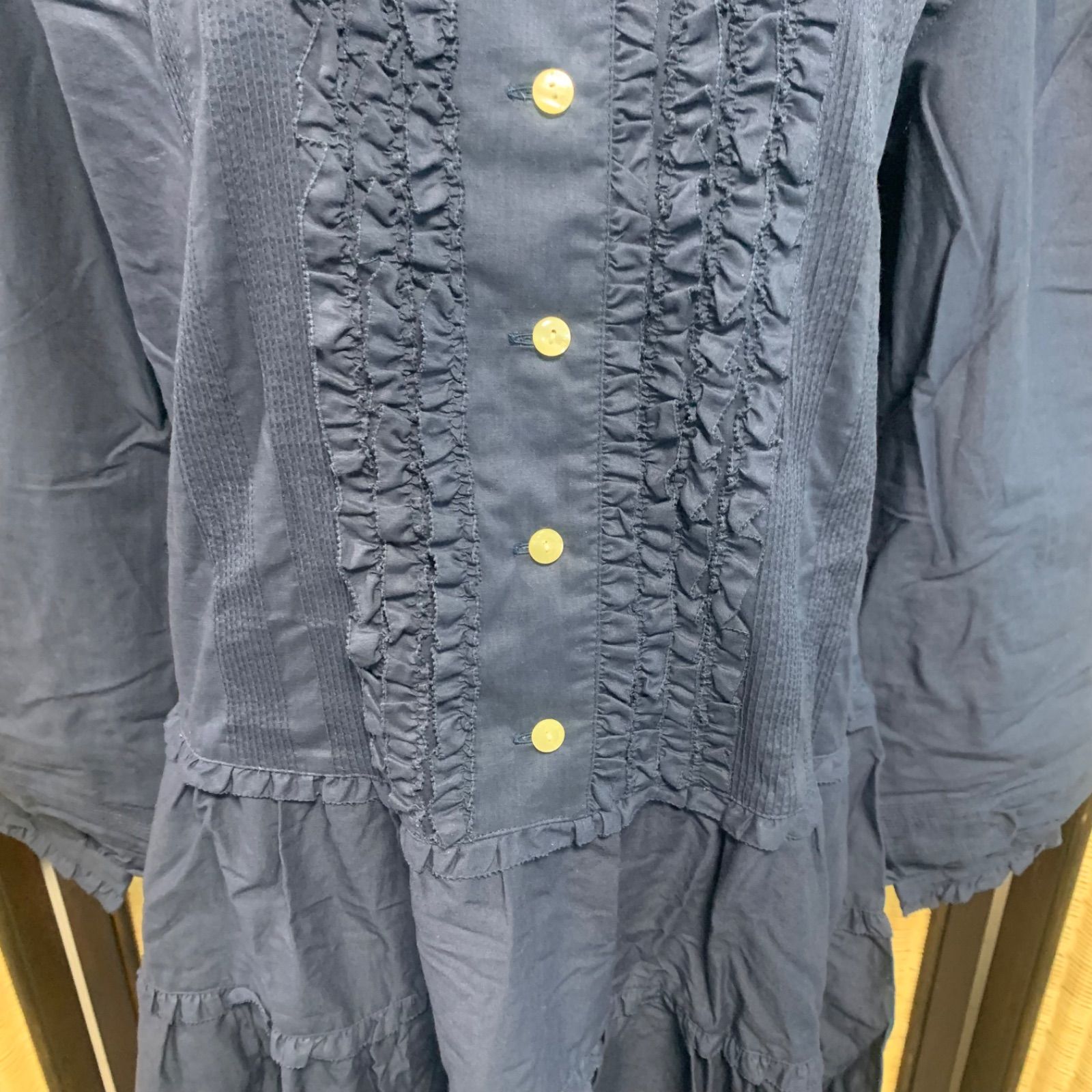 【タグ付き・未着用】PINK HOUSE♪ ネイビー フリル ワンピース PINKHOUSE ピンクハウス フリル ワンピース 古着 紺 ネイビー - メルカリ