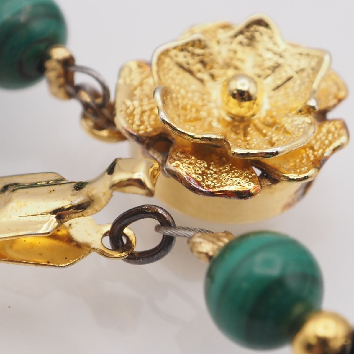 きーこ様　k18ネックレストップ マラカイト　孔雀石　２個 きーこ様 k18ネックレストップ マラカイト 孔雀石 2個 きーこ様 k18