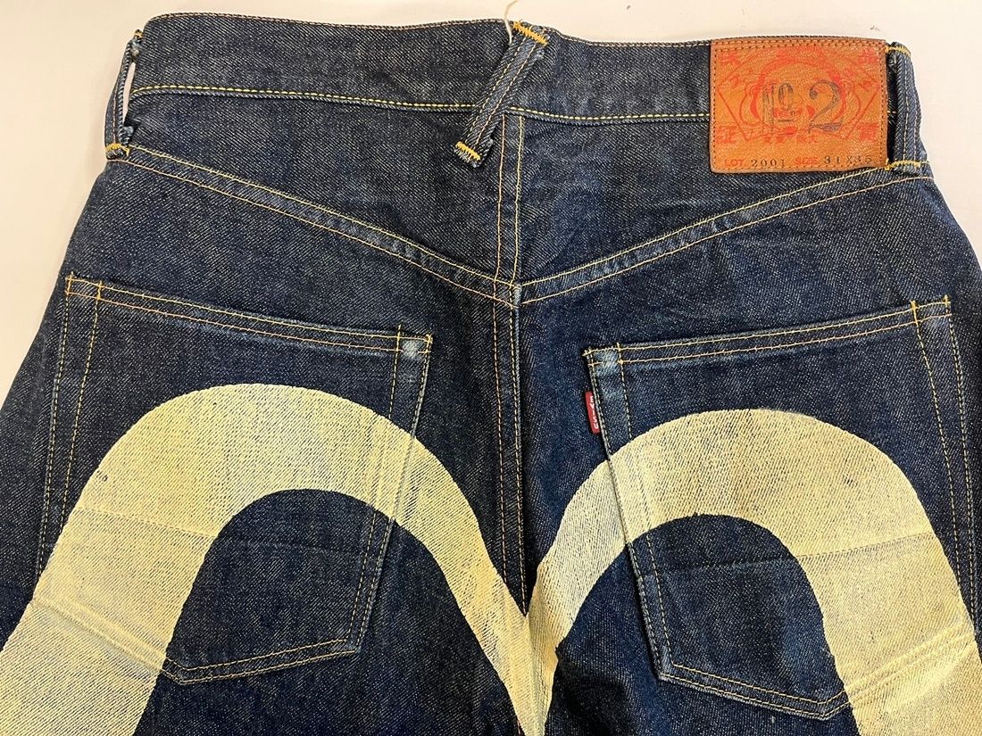 エヴィス EVISU 虎耳 トラ耳 NO.2 大黒 ビッグカモメ 白 ジーンズ