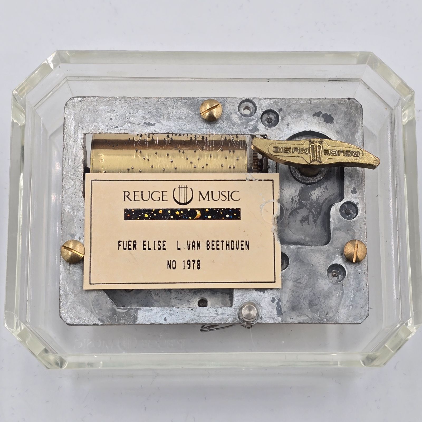 REUGE オルゴール アクリルケース MUSIC FUER ELISE L VAN BEETHOVEN
