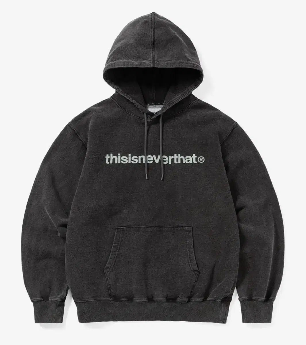 ディスイズネバーザット ウォッシュド ブラック フーディー L