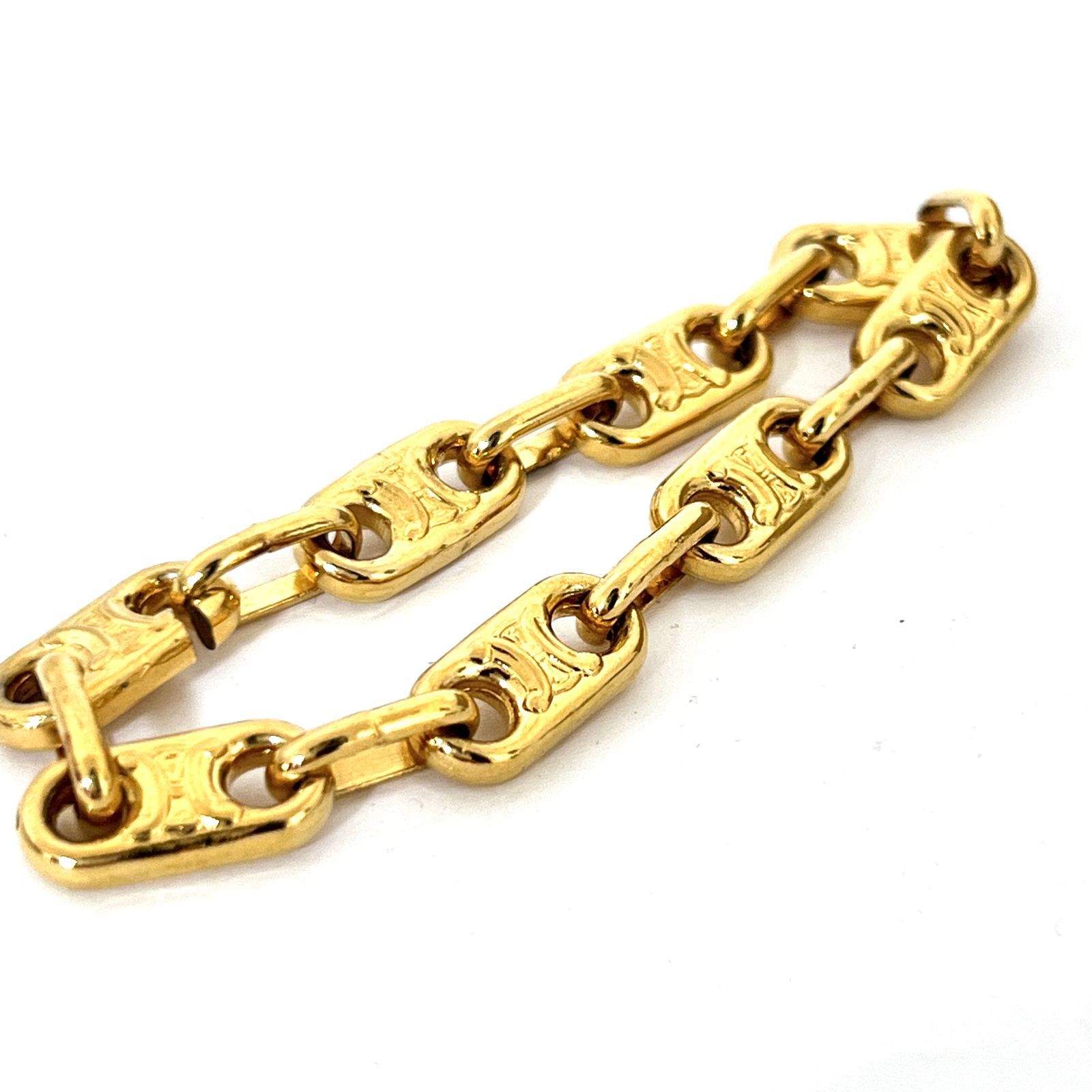 SD4657 CELINE セリーヌ マカダム柄 トリオンフ チェーン ブレスレット