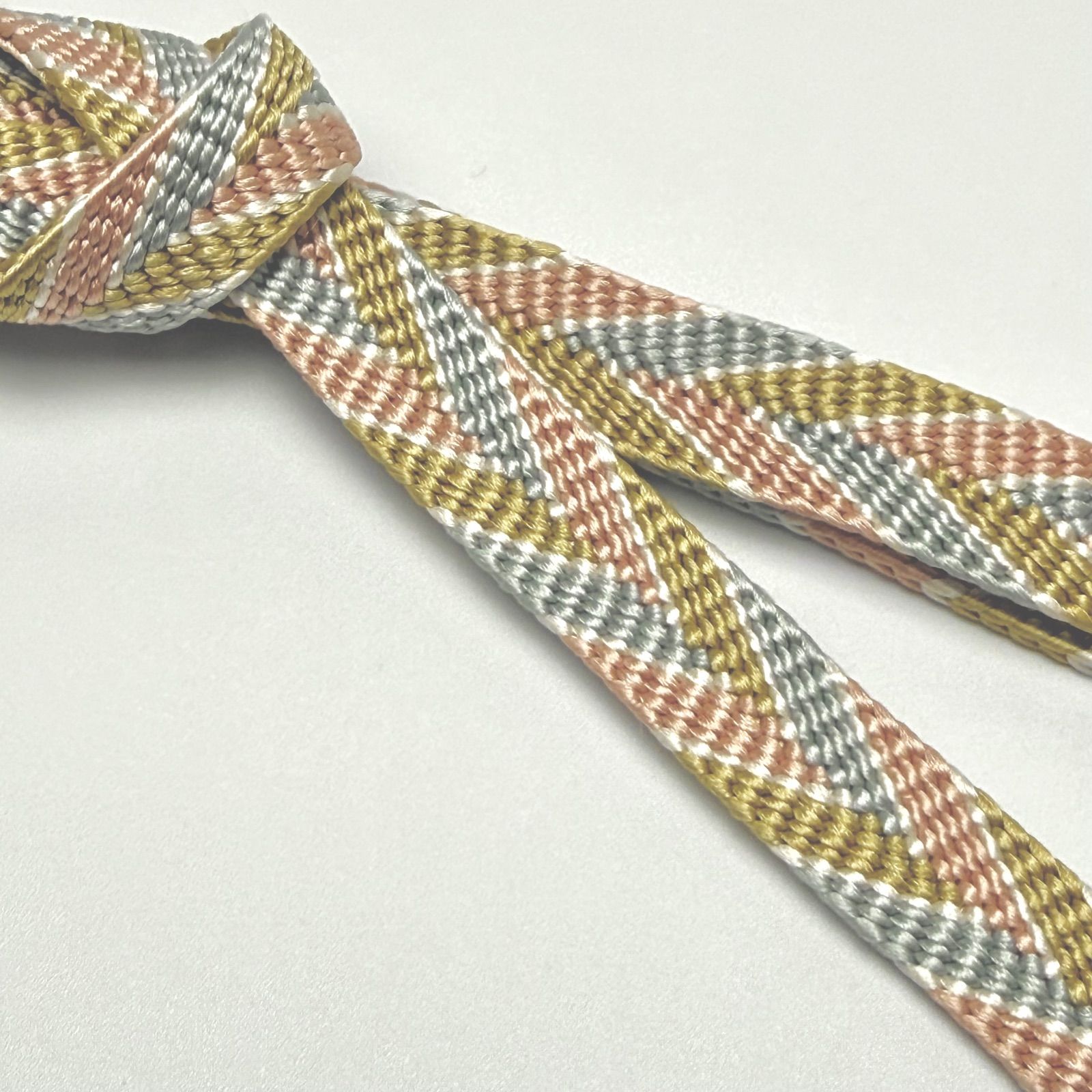  帯締め 渡敬 笹波 三色 木ノ葉 より房 0282 帯締め 帯留め 帯飾り