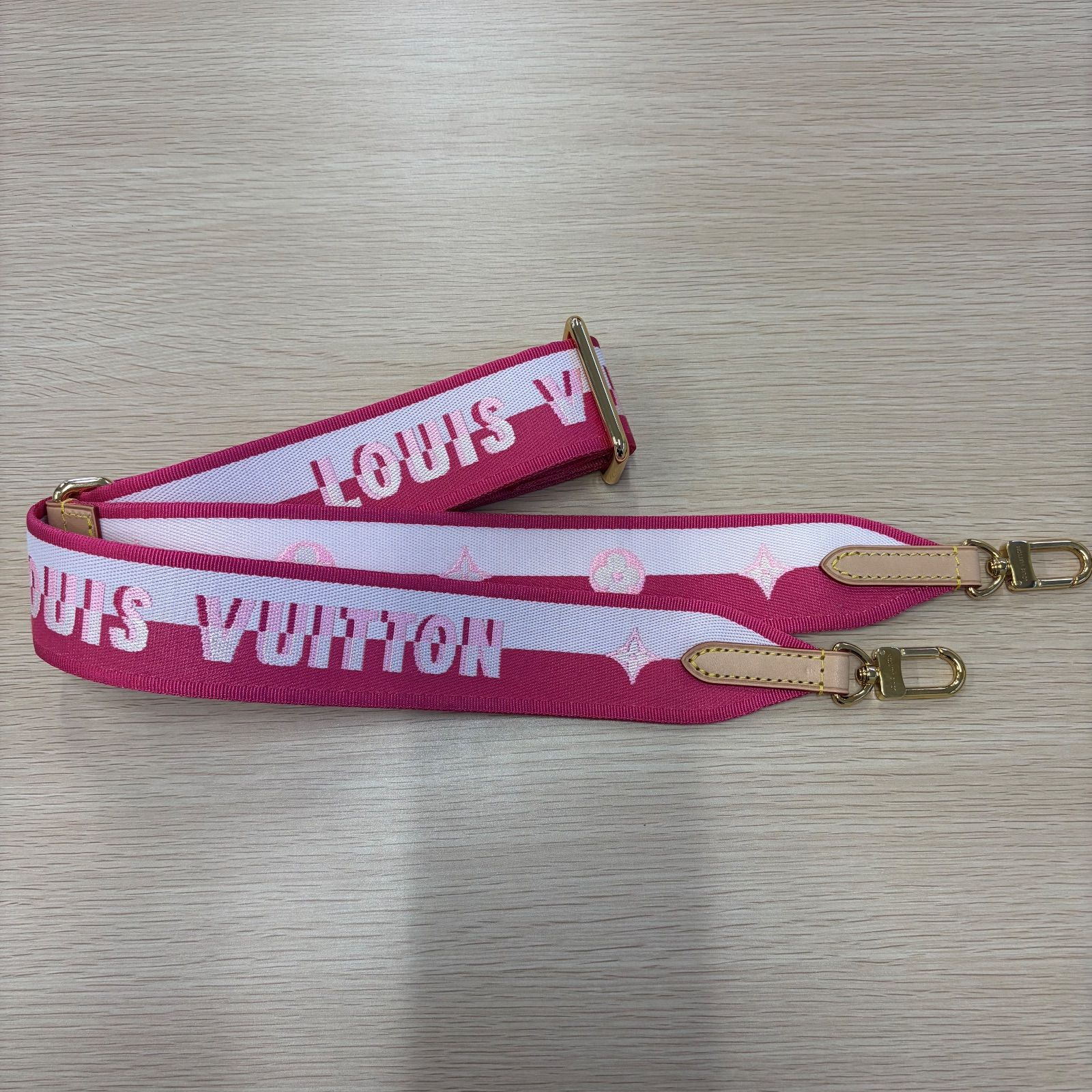 ルイヴィトン ショルダーストラップ キャンバス ピンク
